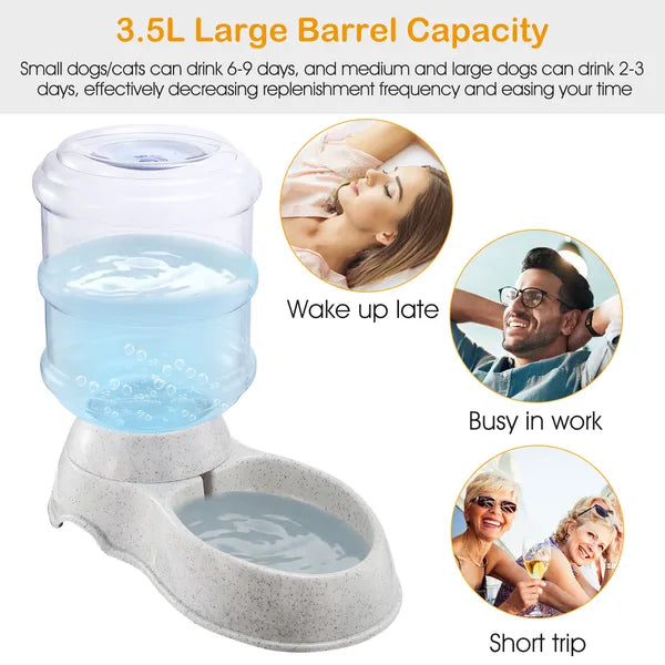 3.5L/1Gal Pet Water Dispenser Self-Dispensing Gravity Pets Water Feede - image 4