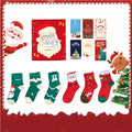6 Pairs Christmas Socks Gift Box with Greeting Cards - image 1