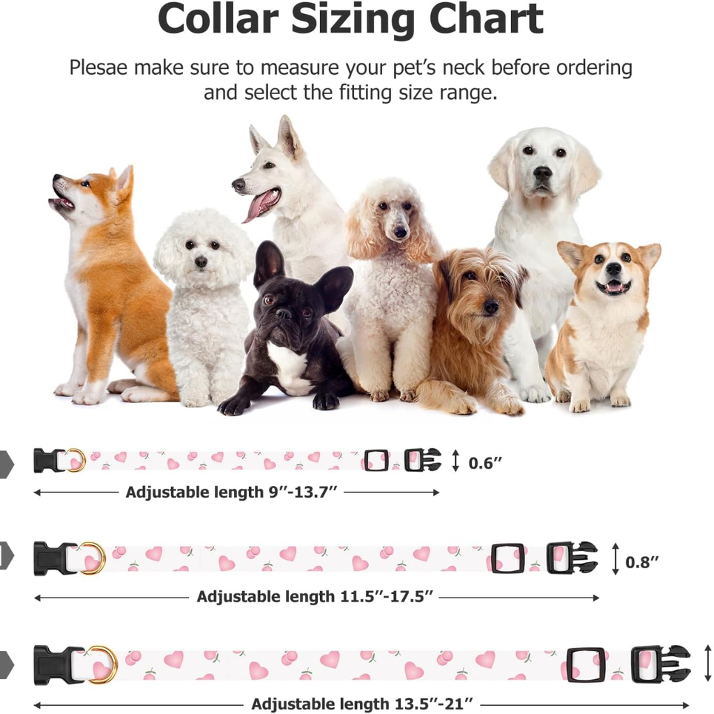 Pink Heart Dog Collar with Pendant - image 3