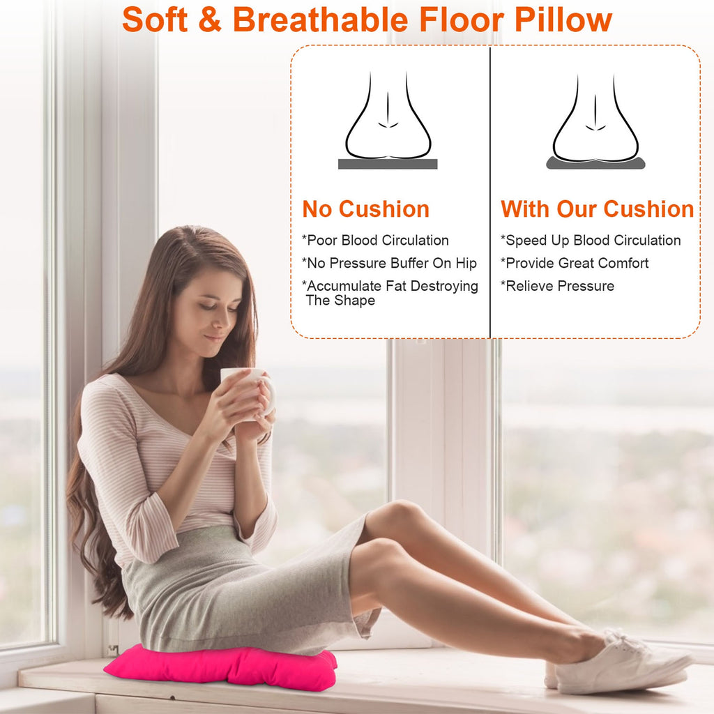 4Pcs Chair Cushion Pads Pillow 17.72x17.72x2.37in Soft Tie On Square S - image 3