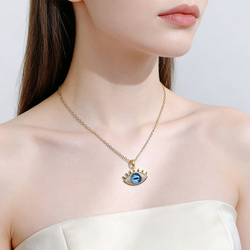 Evil Eye Hamsa Hand Pendant Necklace - image 4