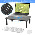 Monitor Stand Riser 3 Height Adjustable Desk Riser Organizer With Vent - image 1