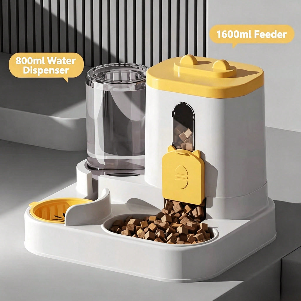 4 Colors Gravity Pet Feeder Water Dispenser Cute Cat Shaped Automatic  - image 9