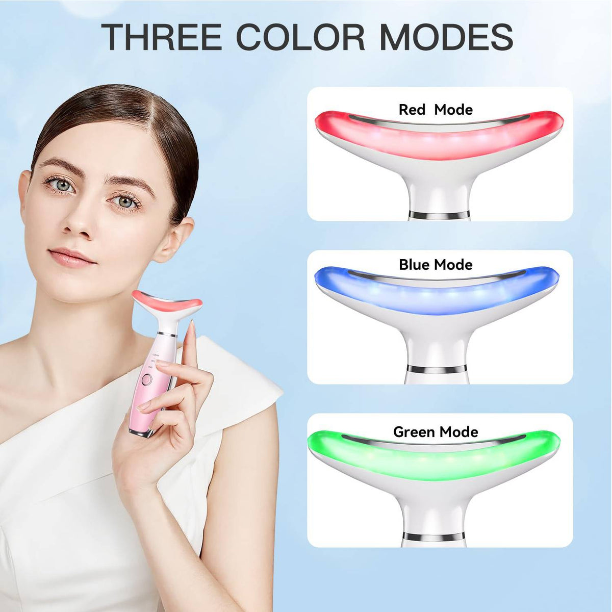 Skin Care Neck Face Massage Tool With Thermals, 3-in-1 Facial Massager - image 4