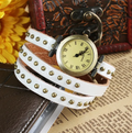 Fashionable Rivet Leather Belt Retro Watch Hand Chain - image 1