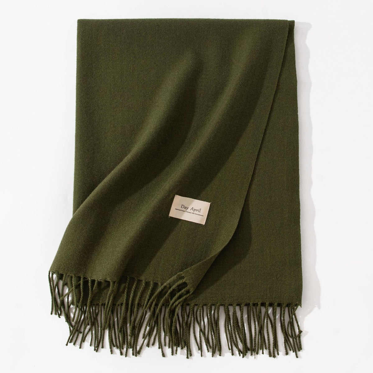 Pure Color Artificial Cashmere Scarf Women's Winter High-grade Shawl - image 2
