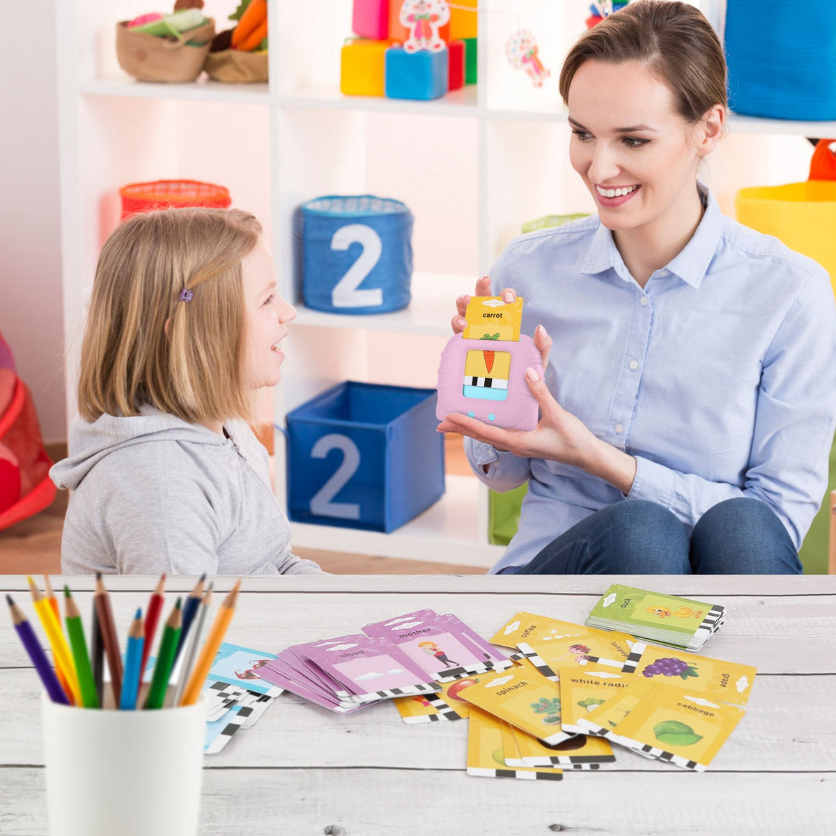 1 Set 224 Words Kid Talking Cards 112 Card Electronic Cognitive Audio  - image 8