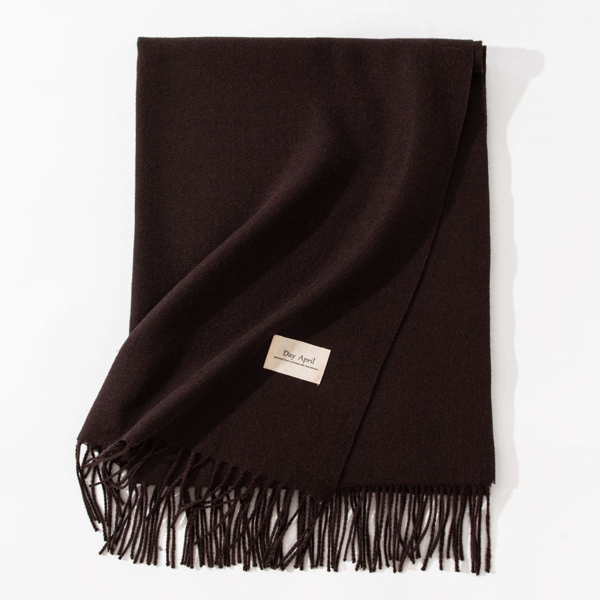 Pure Color Artificial Cashmere Scarf Women's Winter High-grade Shawl - image 3