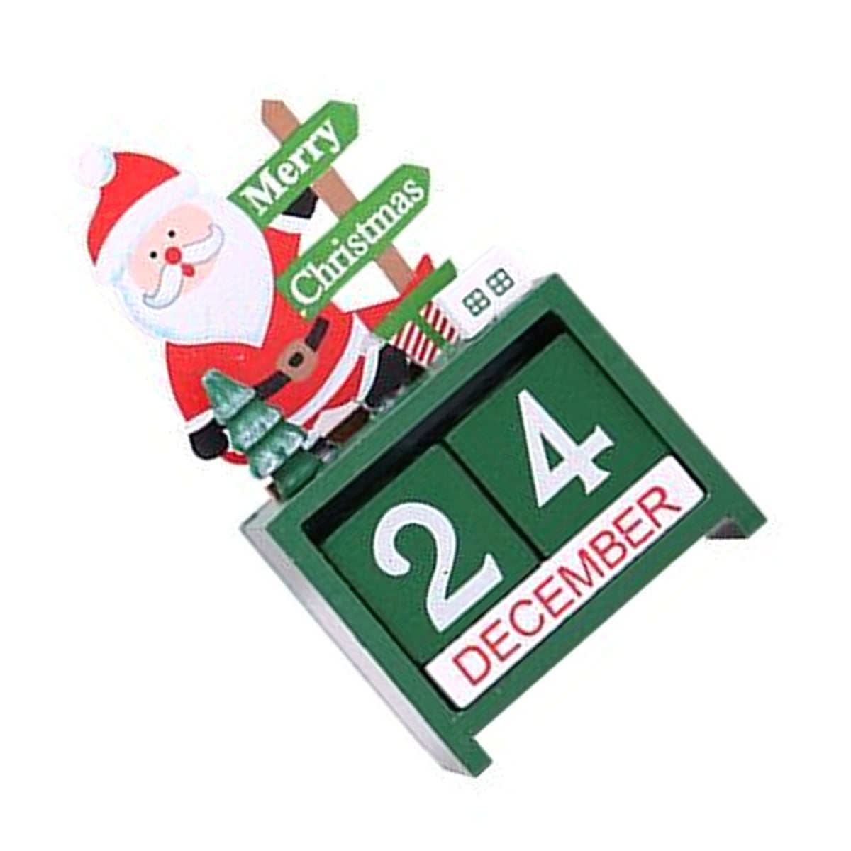 Wooden Christmas Countdown Desk Calendar Blocks - image 4