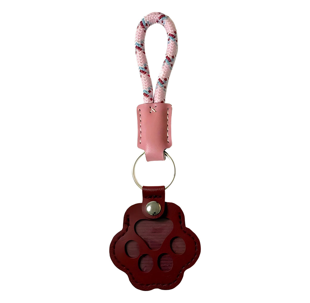 Paw-Shaped Pet Fur Keepsake Leather Keychain - image 5