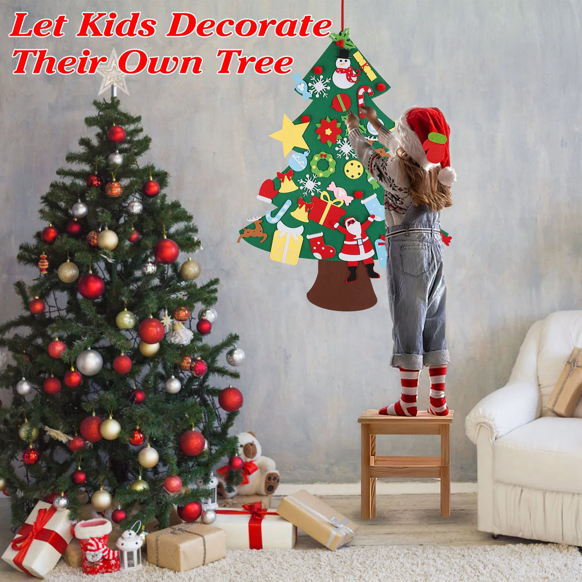 DIY Felt Christmas Tree with 41 Detachable Ornaments - image 7