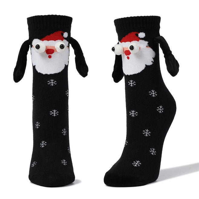Couple Magnetic Handle Cute Hand Socks Christmas - image 5