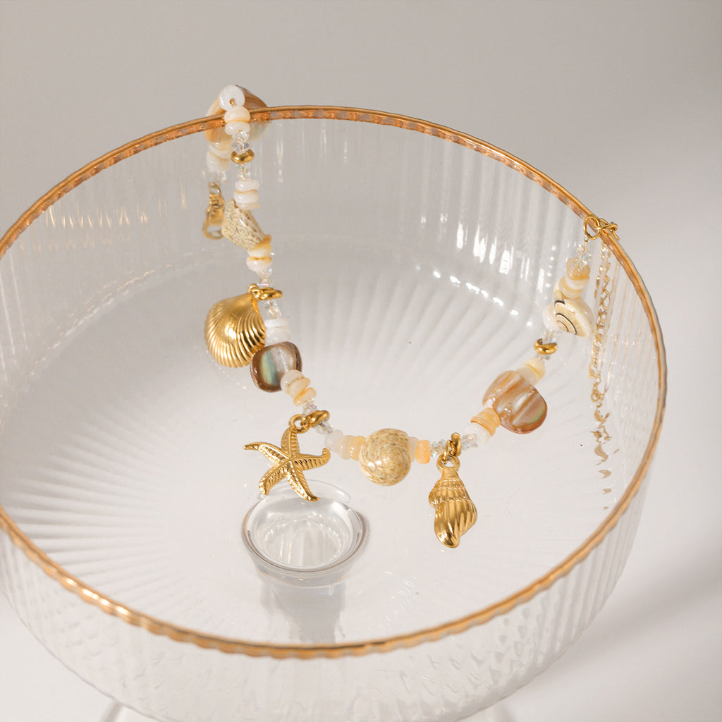 Stainless Steel Conch & Starfish Shell Bracelet - image 5