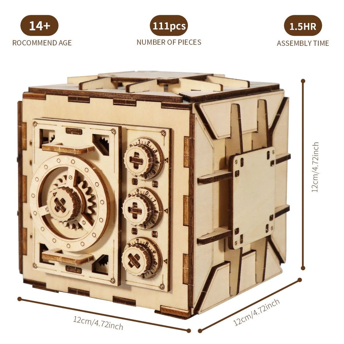 3D Wooden Combination Locker Puzzle Box Kit - image 4