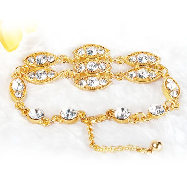Gold-Tone Rhinestone Bracelet - image 2