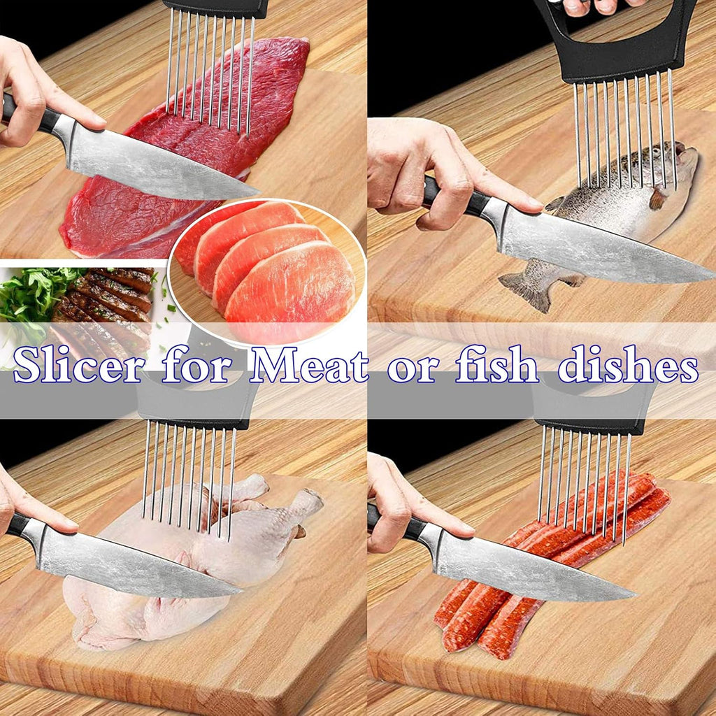 Stainless Steel Onion Holder For Slicing, Onion Slicer Guide - image 3