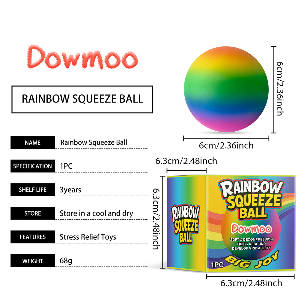 Rainbow Squeeze Ball, Slow-Rebound Fidget Toy - image 5
