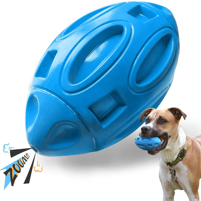 Pet Supplies Dog Toys Rubber Sounding Rugby Wear-Resistant Bite-Resist - image 1