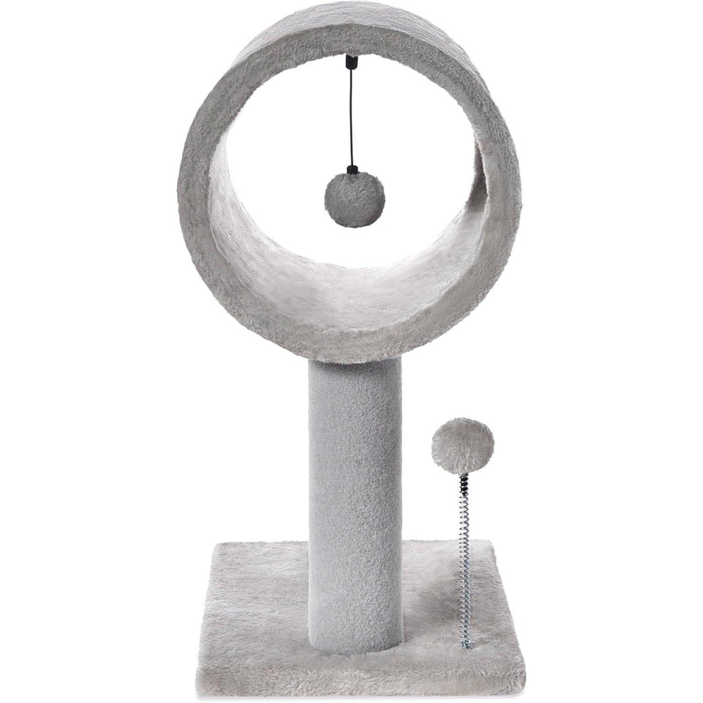 Gray Indoor Cat Tree With Hanging Ball 20.5Cat Tree With Tunnel Bed An - image 2