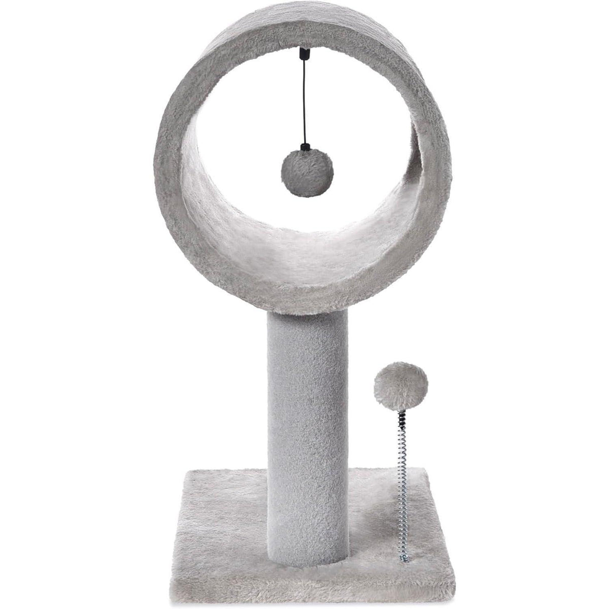 Gray Indoor Cat Tree With Hanging Ball 20.5Cat Tree With Tunnel Bed An - image 2