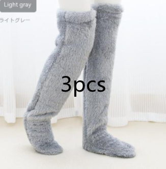 Over Knee High Fuzzy Long Socks Winter Warm Cold Leg Knee Joint Cold-p - image 3