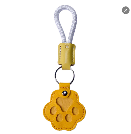 Paw-Shaped Pet Fur Keepsake Leather Keychain - image 4