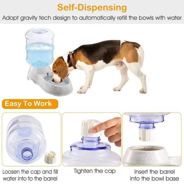 3.5L/1Gal Pet Water Dispenser Self-Dispensing Gravity Pets Water Feede - image 1