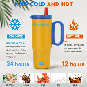 26oz Insulated Tumbler with Handle & Straw - image 6