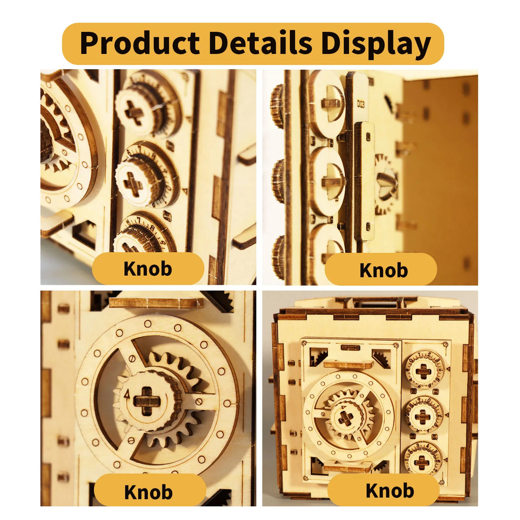 3D Wooden Combination Locker Puzzle Box Kit - image 3