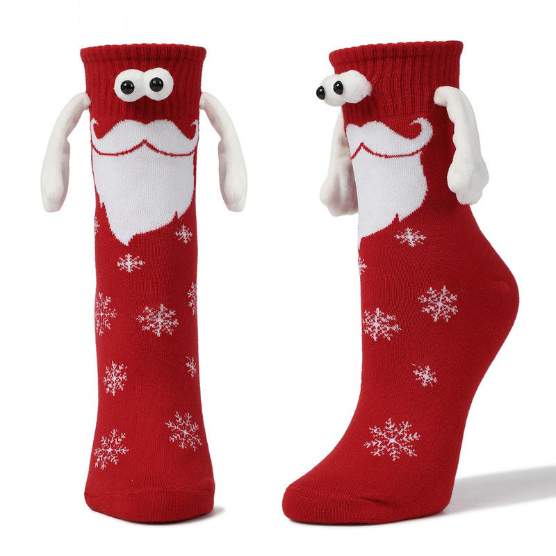 Couple Magnetic Handle Cute Hand Socks Christmas - image 9