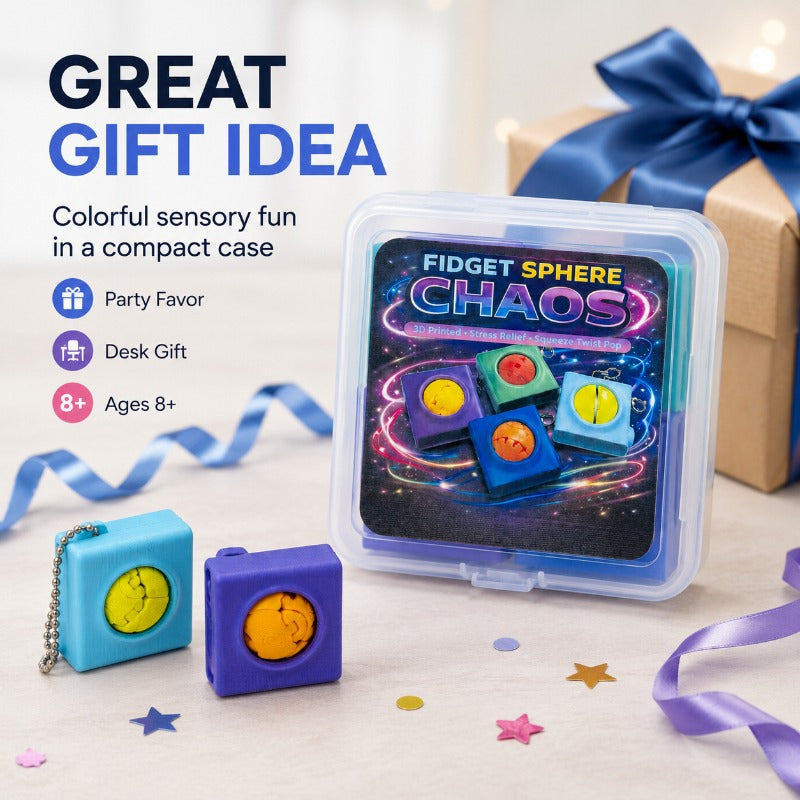 4PCS Textured Fidget Cube Set, 3D Printed Squeeze & Twist Desk Accesso - image 2