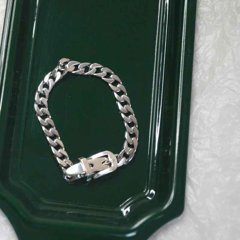 Women's 925 Sterling Silver Chain Belt Bracelet - image 3