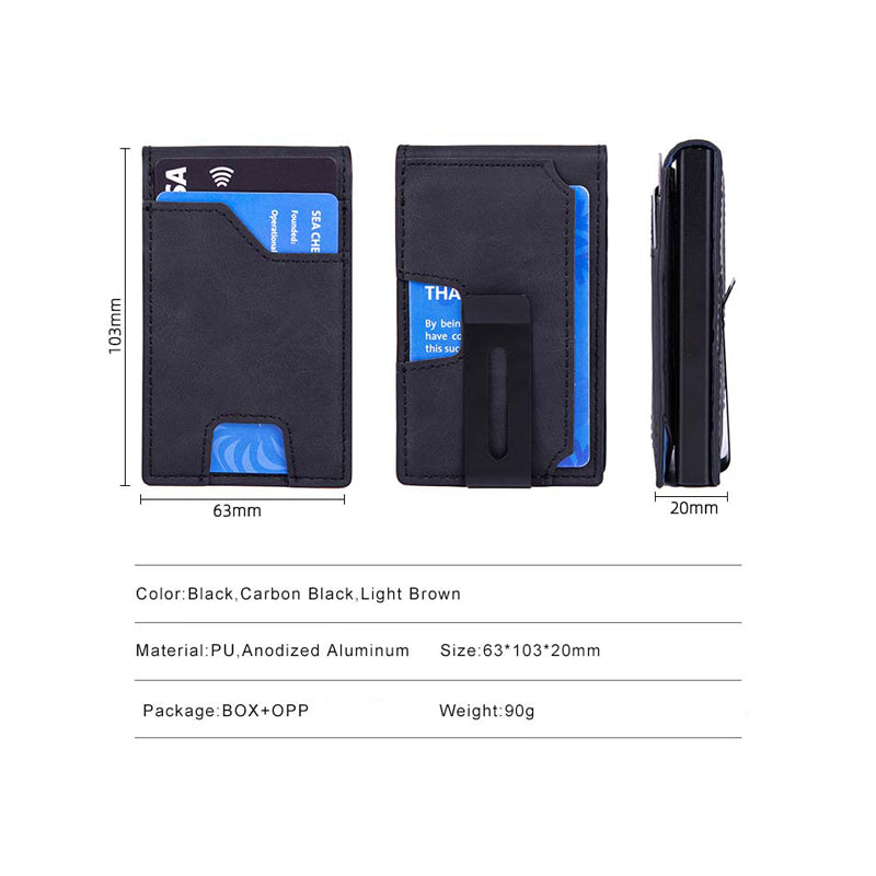 Men's Slim Pop-Up Card Holder Wallet, RFID Blocking - image 2