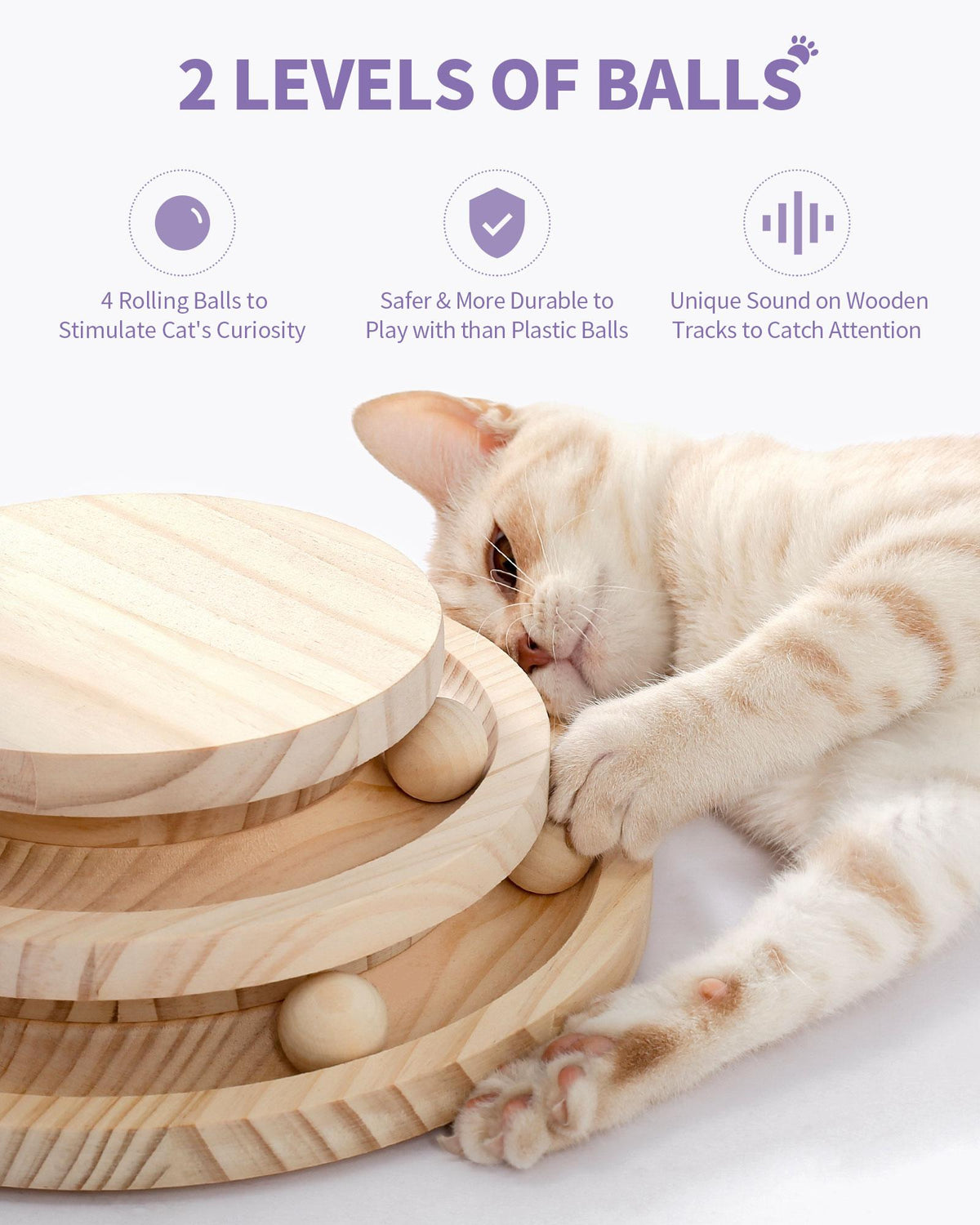 Indoor Cat Soft Scratching Board And Interactive Ball Track Toy Cat Re - image 5
