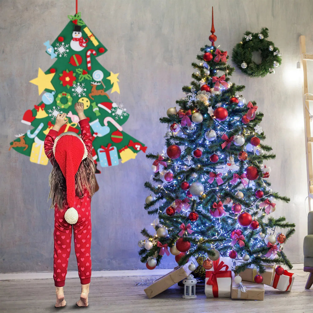 DIY Felt Christmas Tree with 41 Detachable Ornaments - image 1