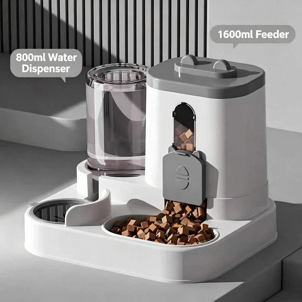 4 Colors Gravity Pet Feeder Water Dispenser Cute Cat Shaped Automatic  - image 2