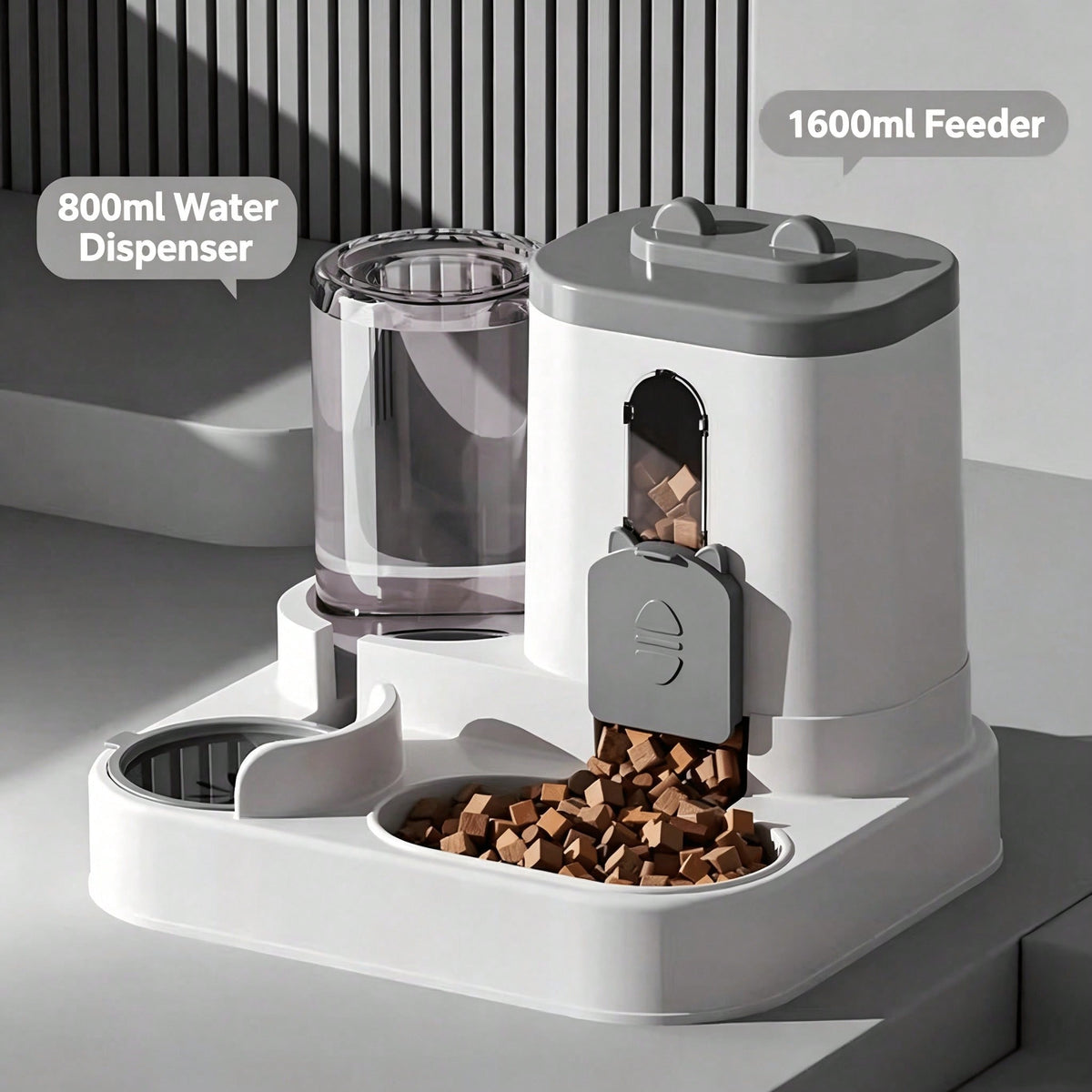 4 Colors Gravity Pet Feeder Water Dispenser Cute Cat Shaped Automatic  - image 2
