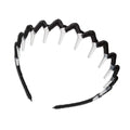 Fabric Covered Zig Zag Headband, Black - image 1