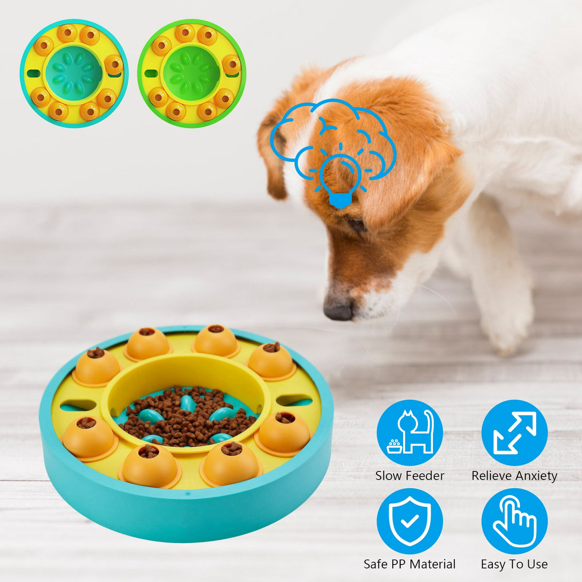 Dog Puzzle Food Feeder Slow Feeding Bowl Interactive Toy Dog Treat Dis - image 6