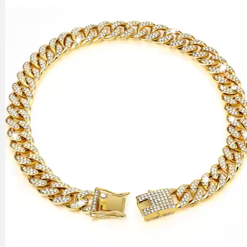 Sparkling Alloy Dog Chain Collar - image 5