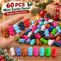 60 Mini Santa Figurines, 3D Printed Christmas Decor - image 1