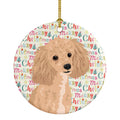 Apricot Poodle Ceramic Christmas Ornament - image 2