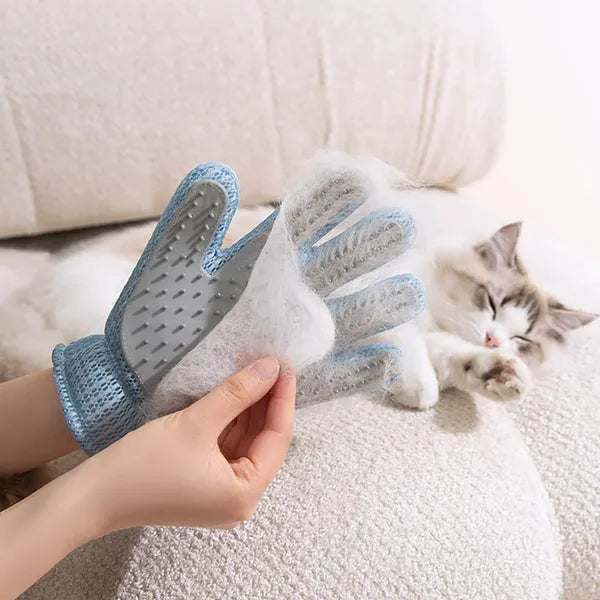 2-in-1 Pet Grooming Glove - Double-Sided Deshedding & Massage Brush Fo - image 3