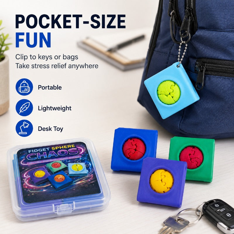 4PCS Textured Fidget Cube Set, 3D Printed Squeeze & Twist Desk Accesso - image 5