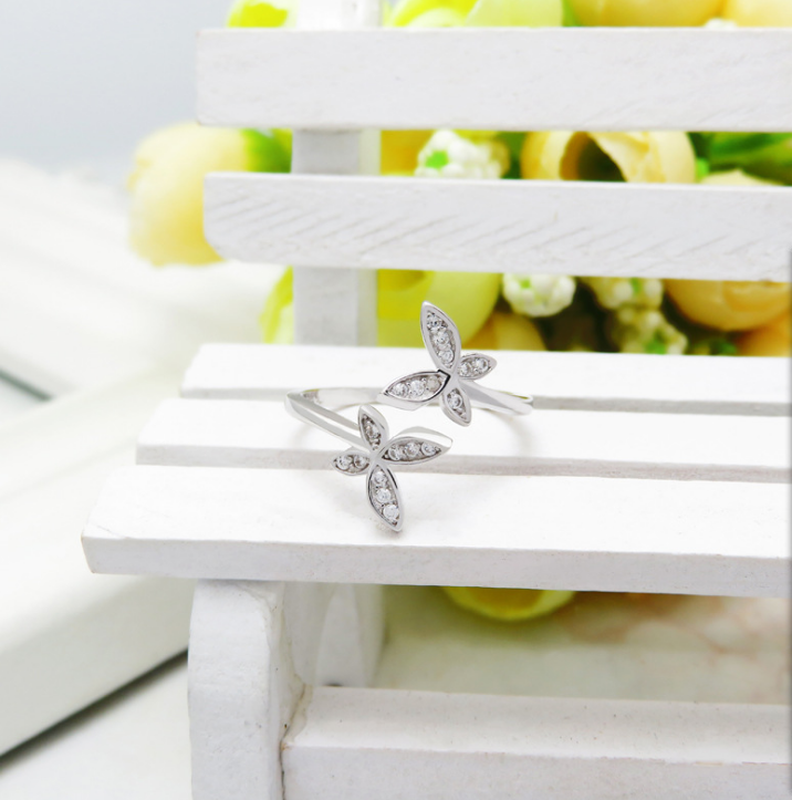 Sterling Silver Adjustable Butterfly Ring - image 2