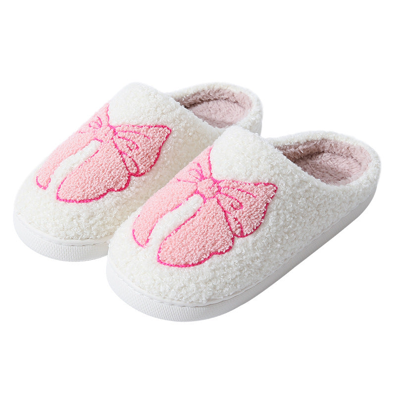 Cute Cartoon Bow Knot Cotton Slippers - image 6