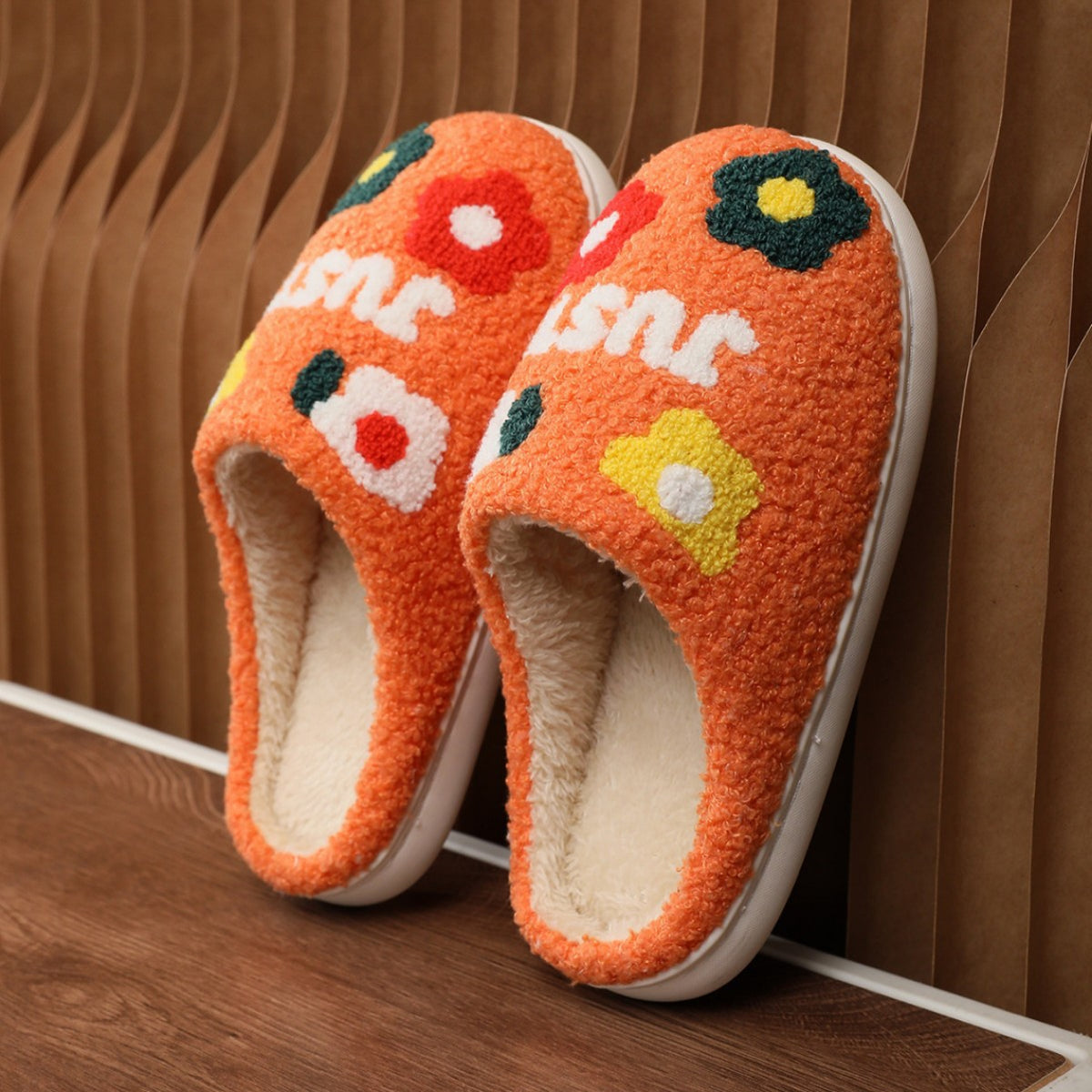 Lady's Flower Slippers Indoor Soft Bottom Cotton Slippers - image 6