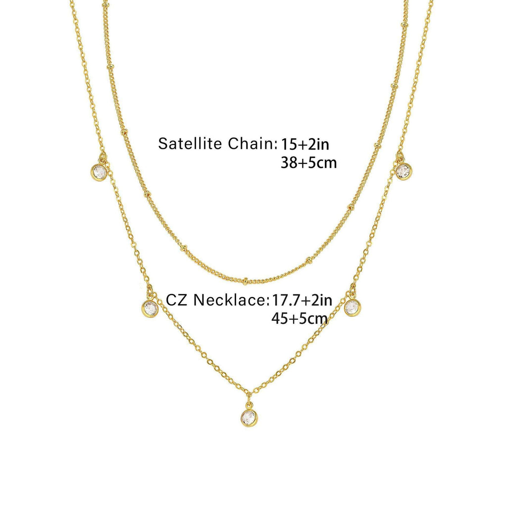 Dainty Sideways Waterdrop Pendant Necklace - image 3