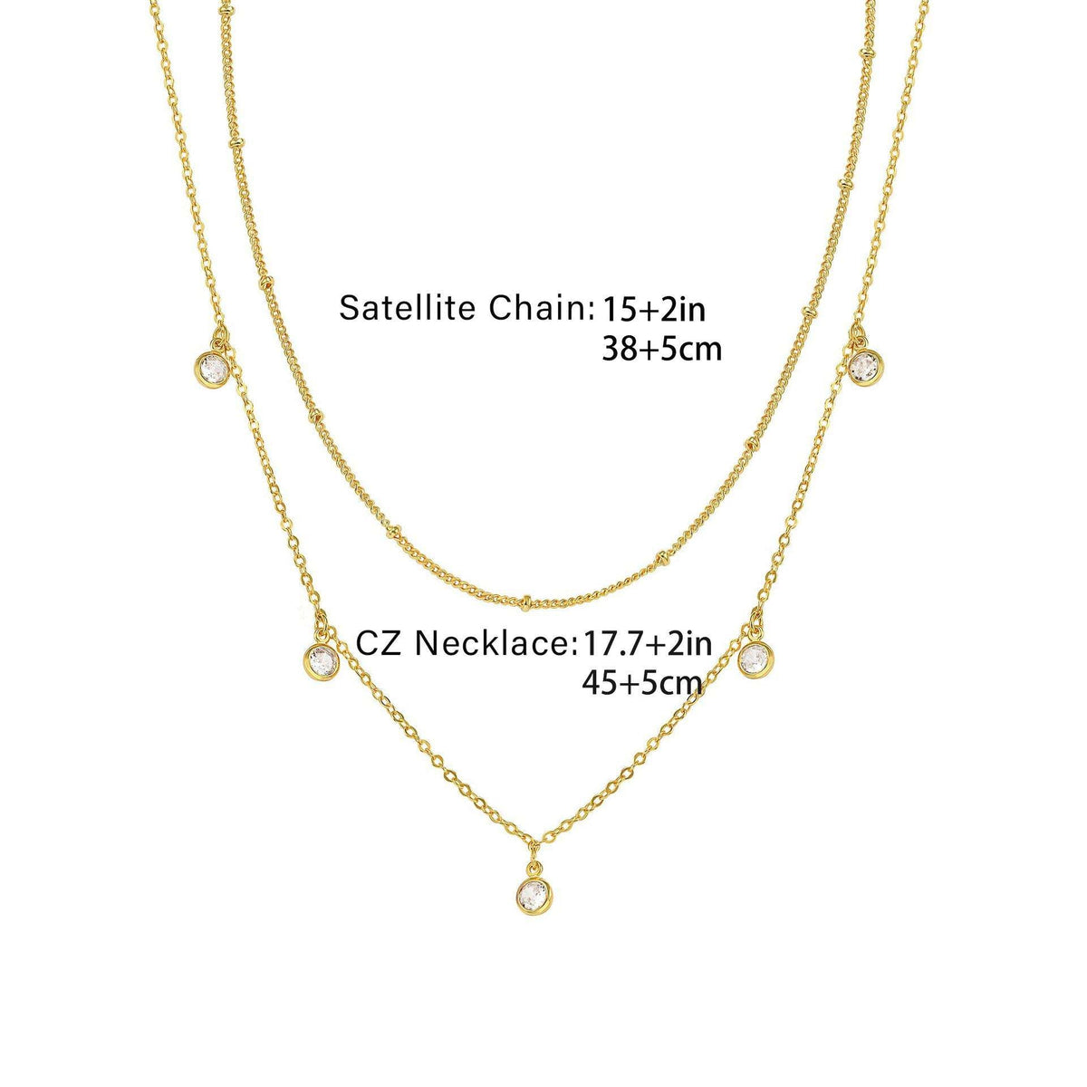 Dainty Sideways Waterdrop Pendant Necklace - image 3