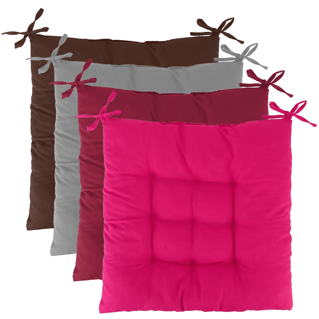 4Pcs Chair Cushion Pads Pillow 17.72x17.72x2.37in Soft Tie On Square S - image 6